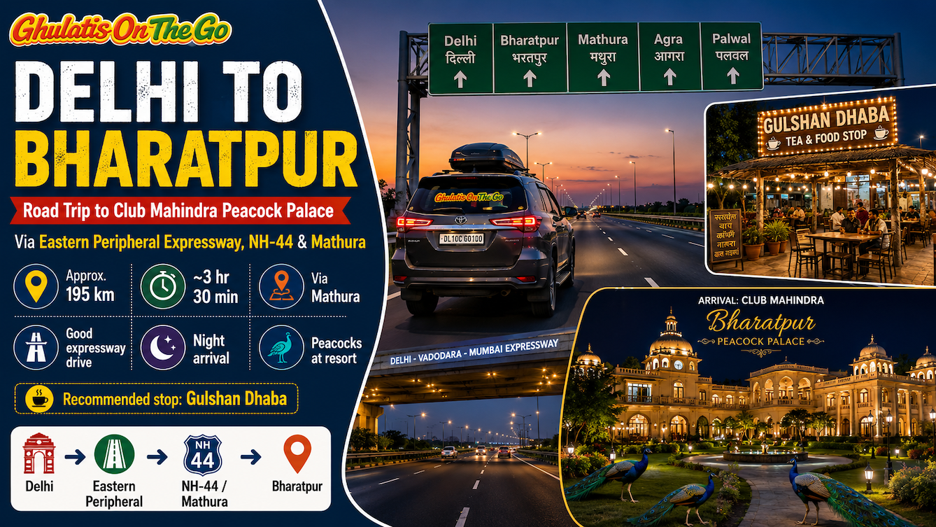 Driving to Bharatpur: Road Conditions and a Stay at Club Mahindra Peacock Palace