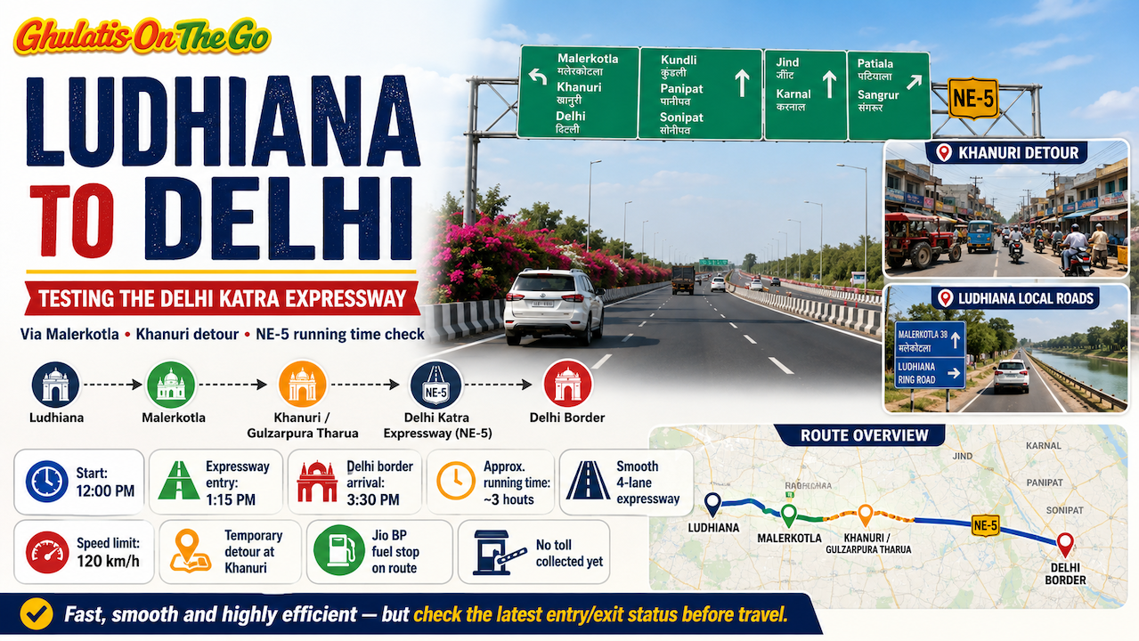 Experiencing the Delhi Katra Expressway: Ludhiana to Delhi Drive Time